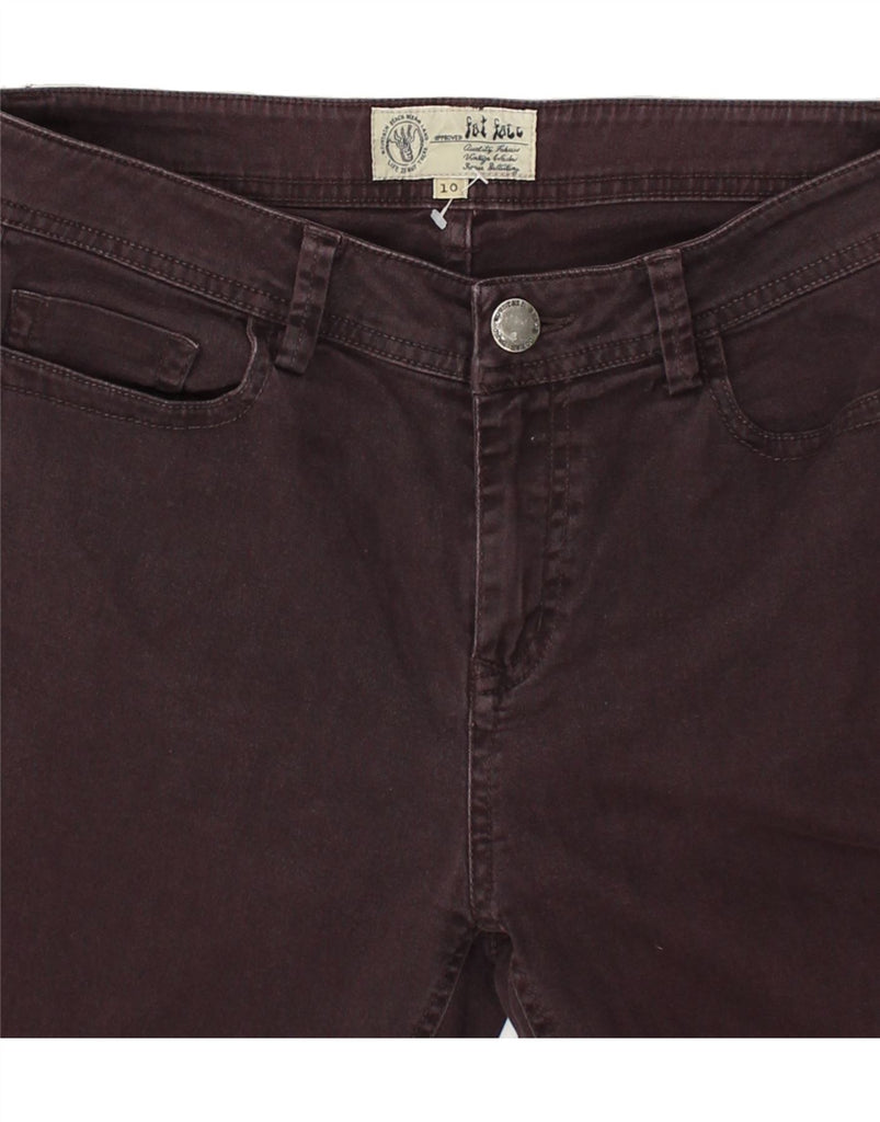 FAT FACE Womens Skinny Jeans UK 10 Small W31 L30 Maroon Cotton | Vintage Fat Face | Thrift | Second-Hand Fat Face | Used Clothing | Messina Hembry 