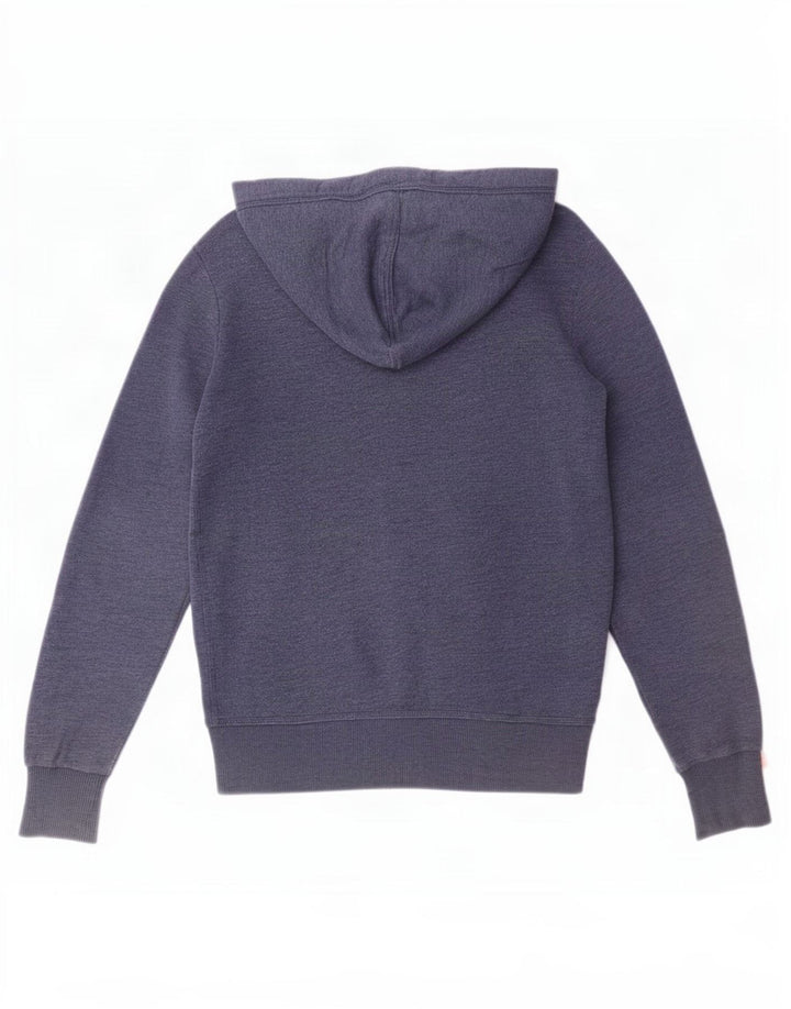 Superdry Mens Zip Hoodie Sweater Small Blue Cotton