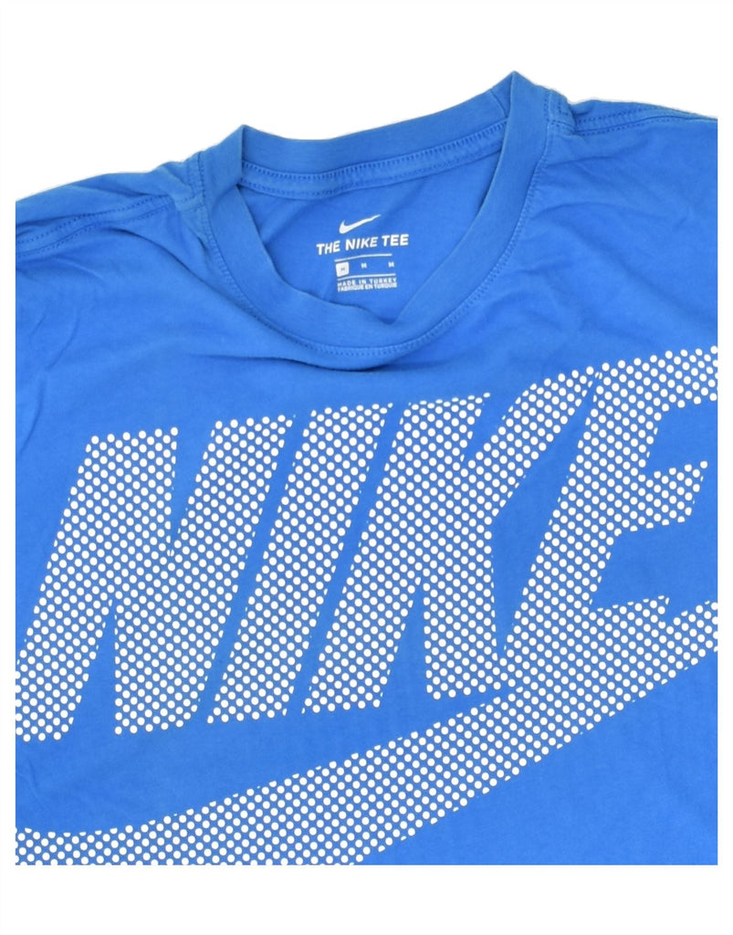 NIKE Mens Graphic T-Shirt Top Medium Blue Cotton | Vintage Nike | Thrift | Second-Hand Nike | Used Clothing | Messina Hembry 