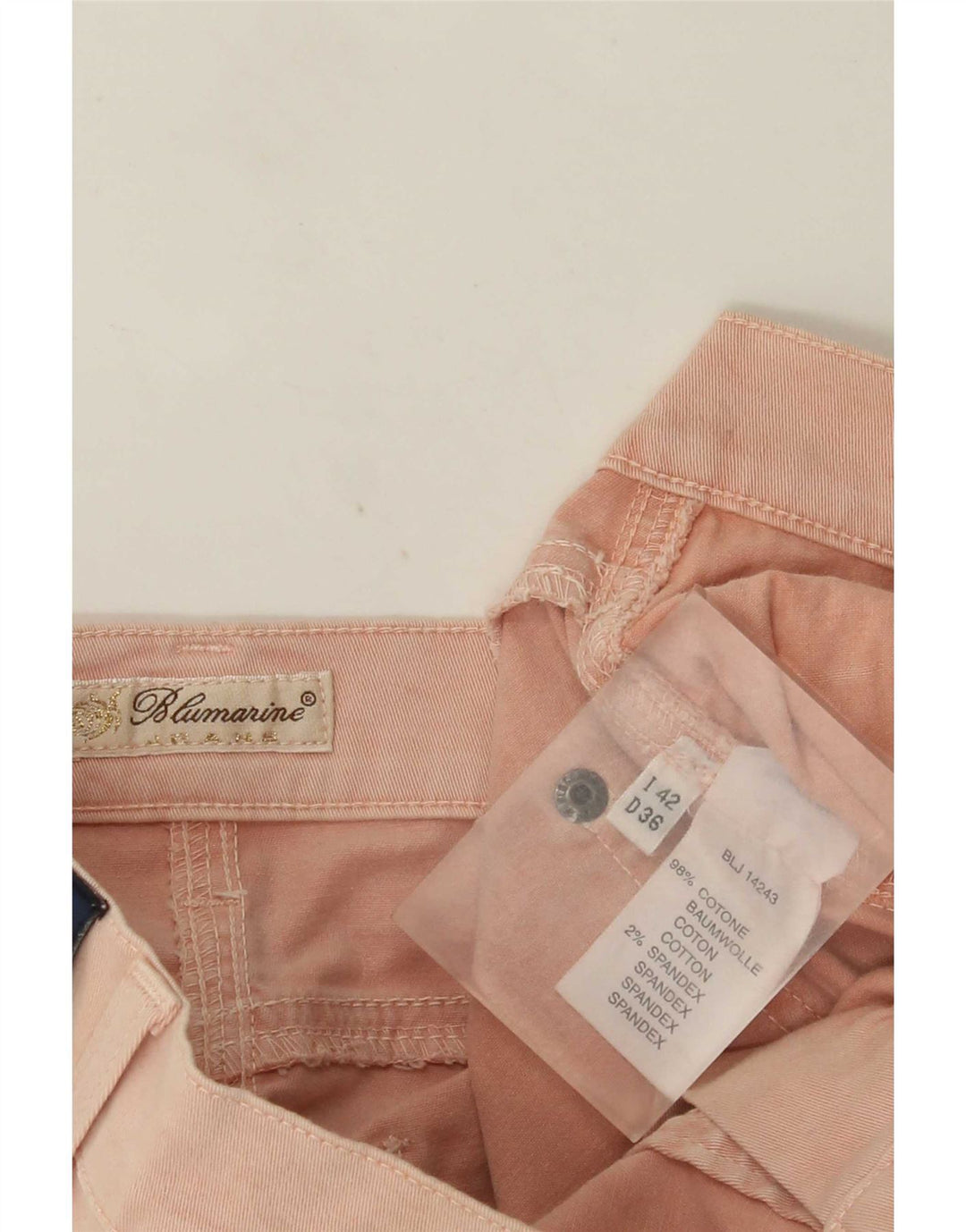 Blumarine Womens Denim Skirt IT 42 Medium W30 Pink Cotton
