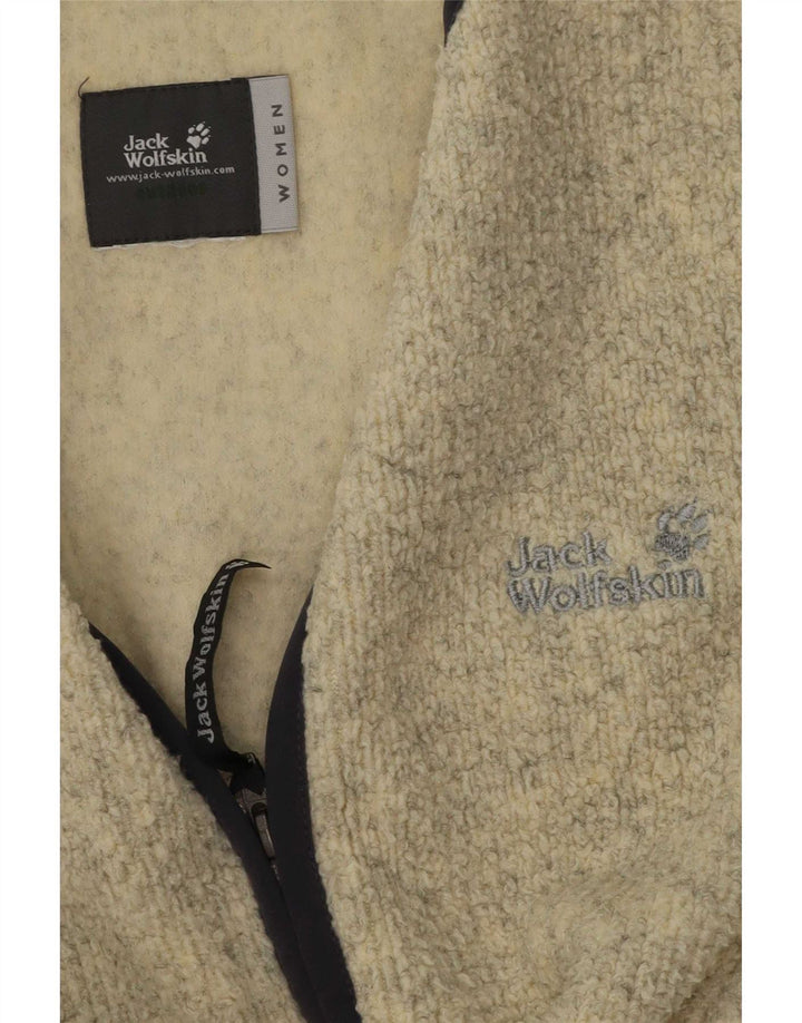 Jack Wolfskin Womens Fleece Jacket UK 14 Medium Beige