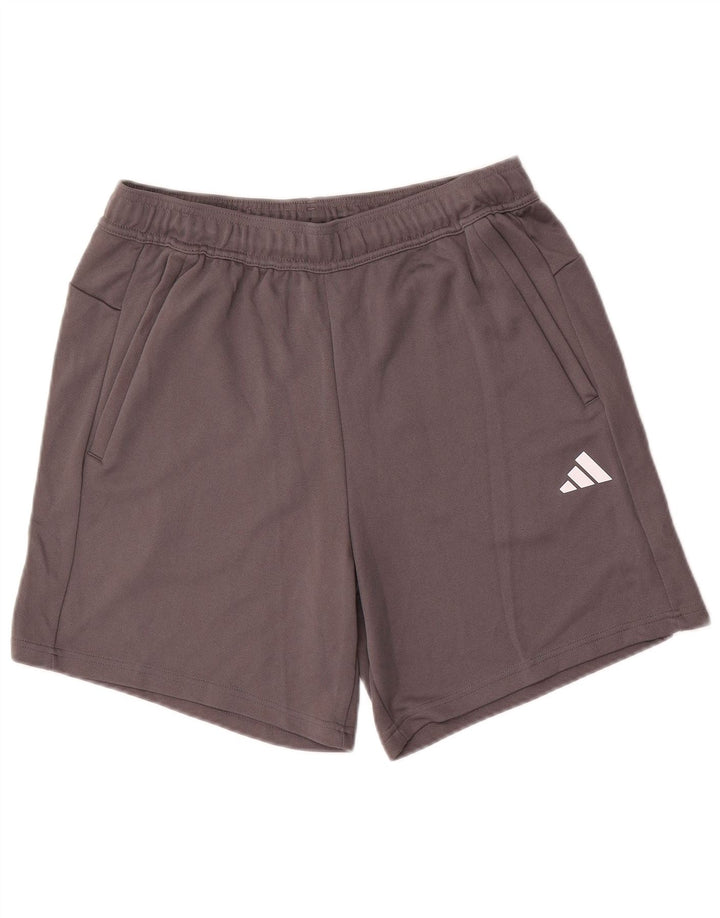 Adidas Mens Aeroready Regular Fit Sport Shorts Large Grey Polyester