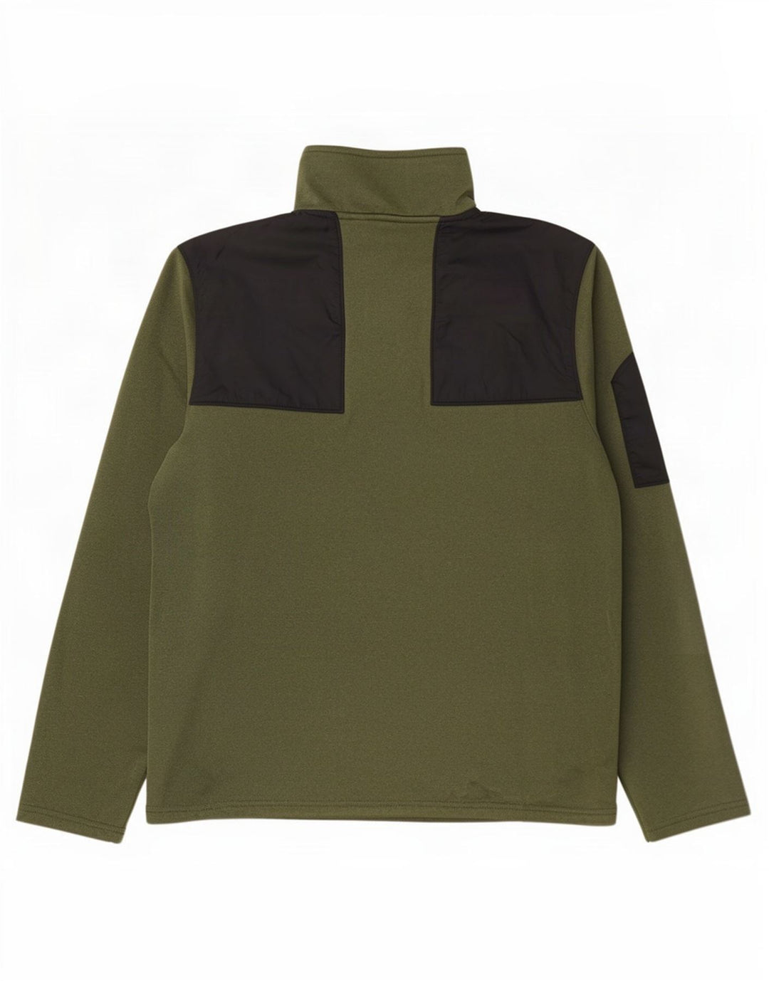 The North Face Mens Zip Neck Sweatshirt Jumper Small Khaki Colourblock
