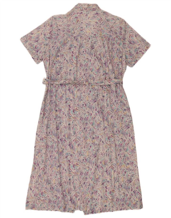 Vintage Womens Abstract Pattern Shirt Dress IT 52 2XL Multicoloured