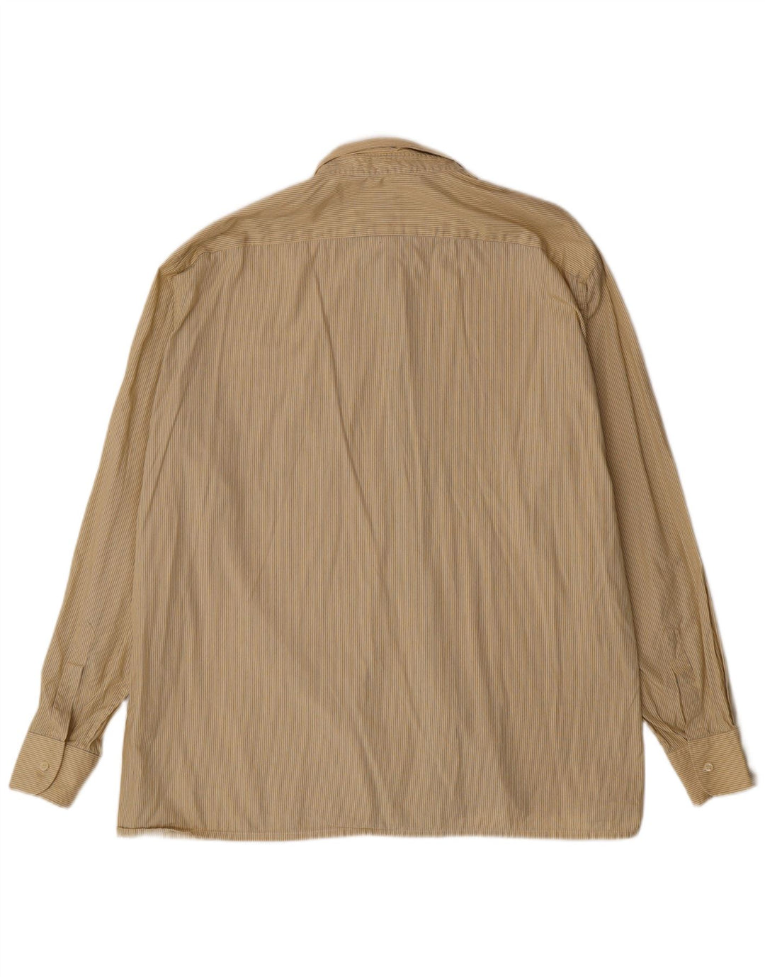 VINTAGE Mens Shirt Size 45 XL Beige Pinstripe