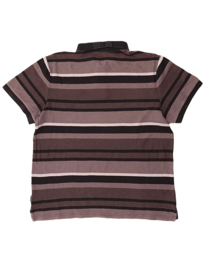 Nike Mens Polo Shirt XL Grey Striped