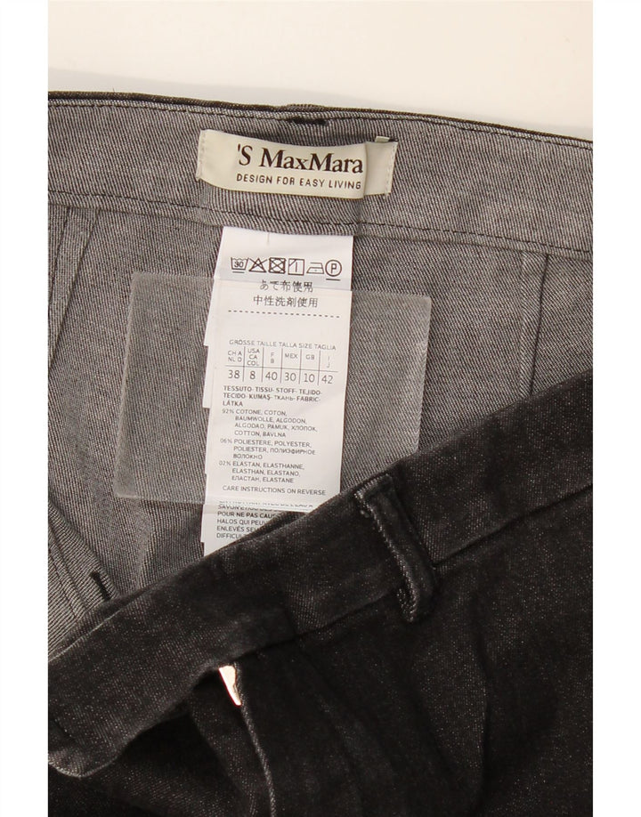 MAX MARA Womens Bootcut Jeans UK 10 Small W28 L28 Grey Cotton