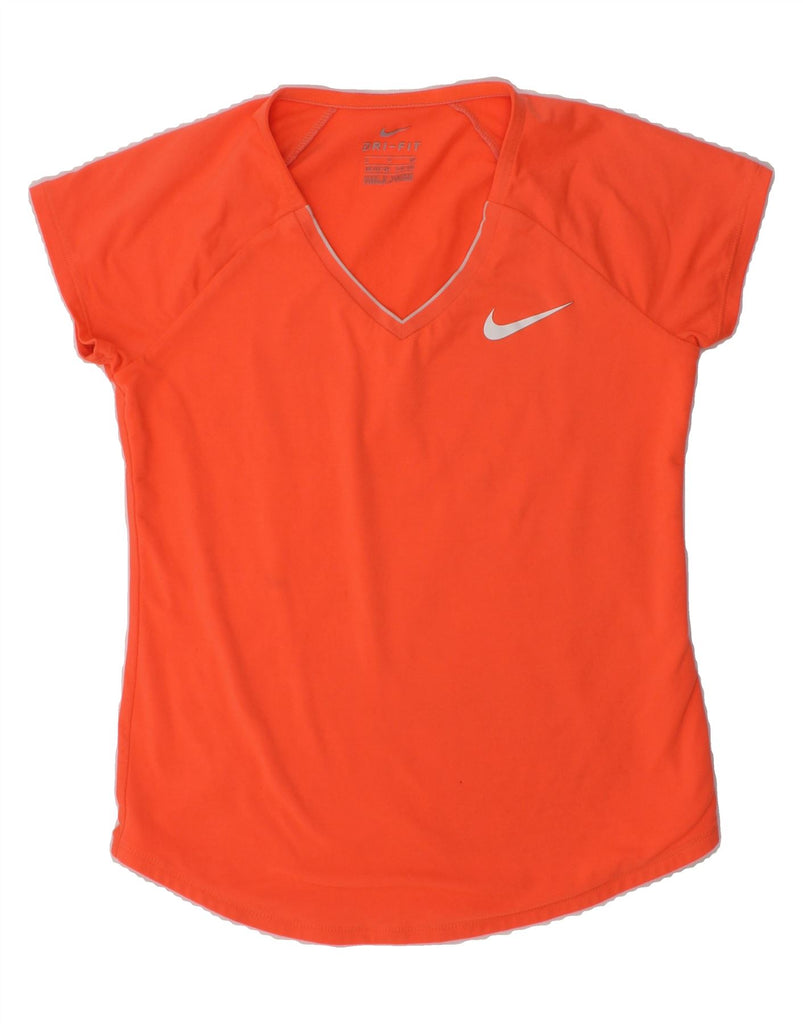 NIKE Girls Dri Fit T-Shirt Top 8-9 Years Orange | Vintage Nike | Thrift | Second-Hand Nike | Used Clothing | Messina Hembry 