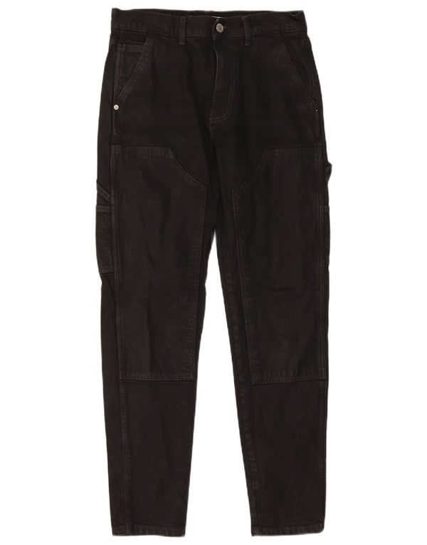 Zara Mens Cargo Slim Jeans EU 38 Small W30 L30 Black Cotton