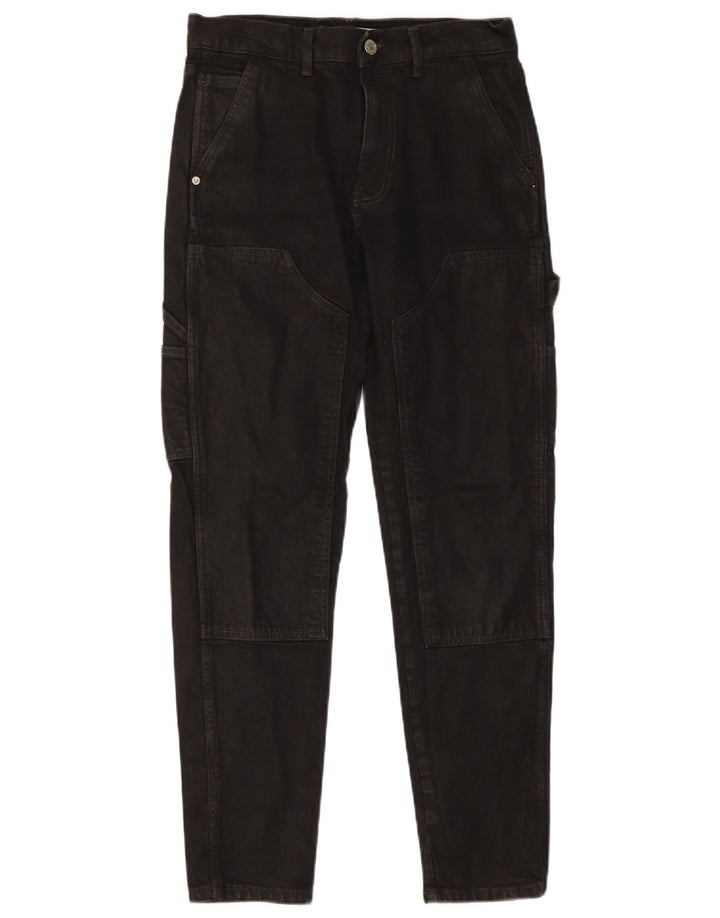 Zara Mens Cargo Slim Jeans EU 38 Small W30 L30 Black Cotton