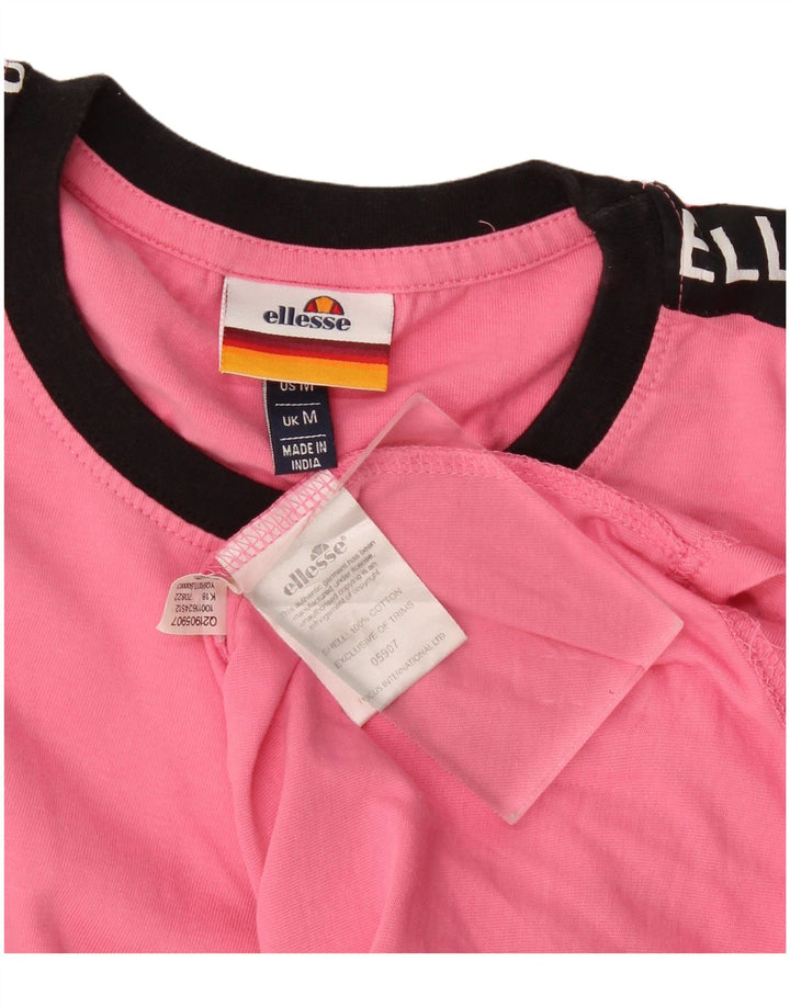 Ellesse Mens Graphic T-Shirt Top Medium Pink Colourblock