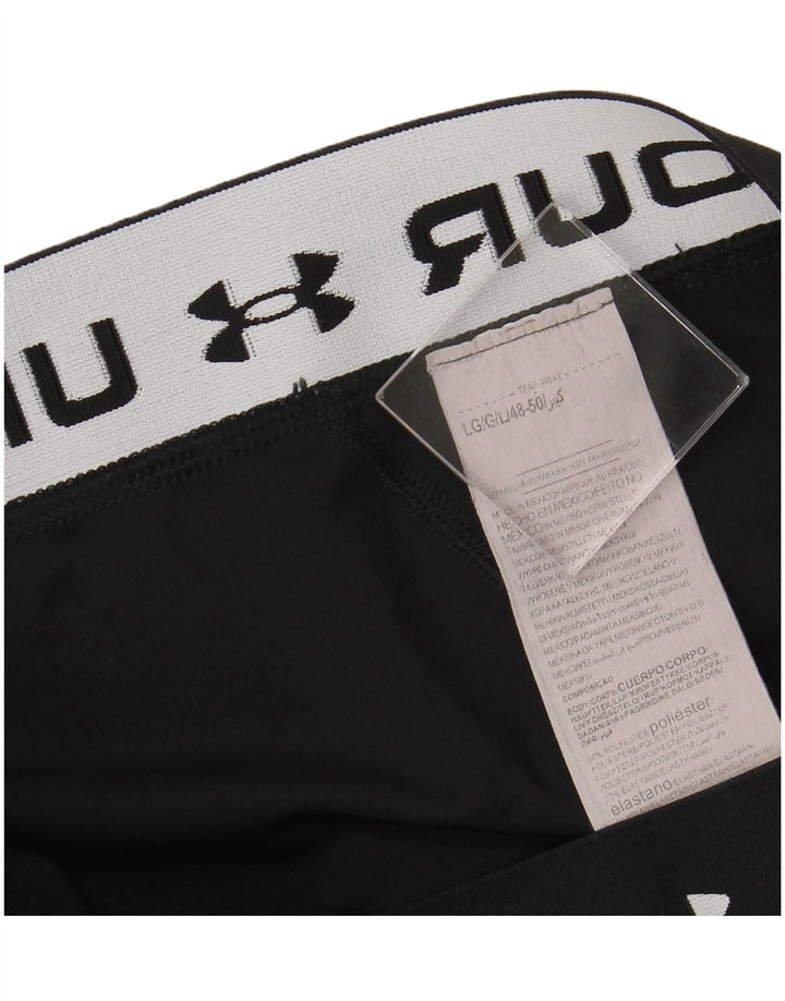 UNDER ARMOUR Womens Graphic Leggings UK 14 Large  Black Polyester