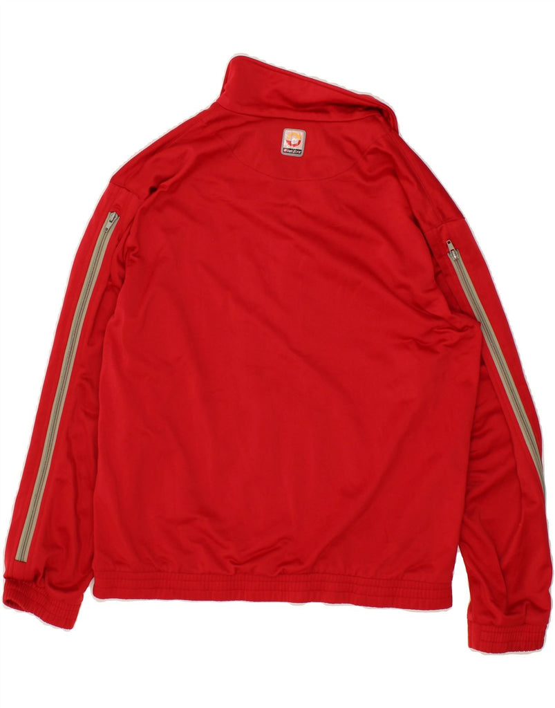 LOTTO Boys Tracksuit Top Jacket 15-16 Years XL Red Polyester Vintage Lotto and Second-Hand Lotto from Messina Hembry 