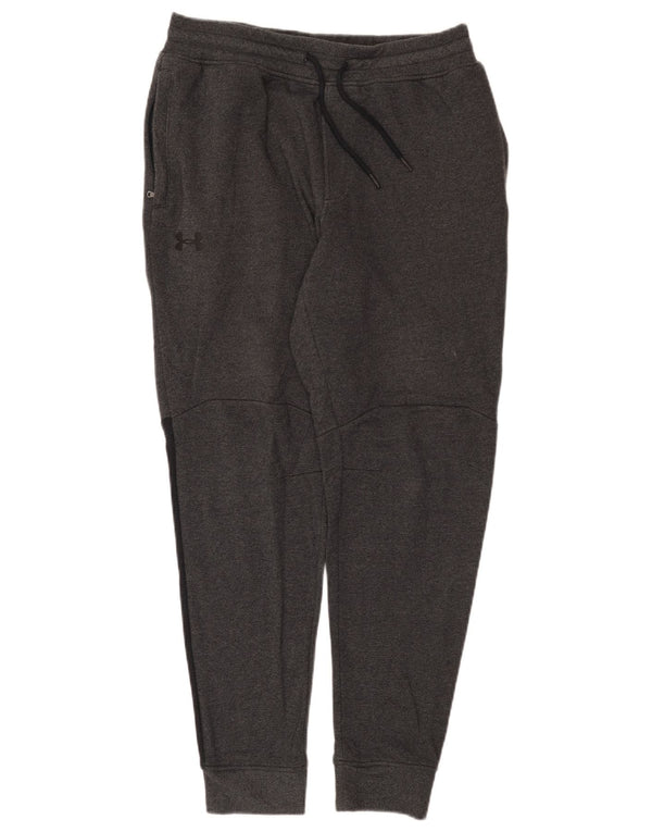 Under Armour Mens Tracksuit Trousers Joggers Large Grey Colourblock Cotton