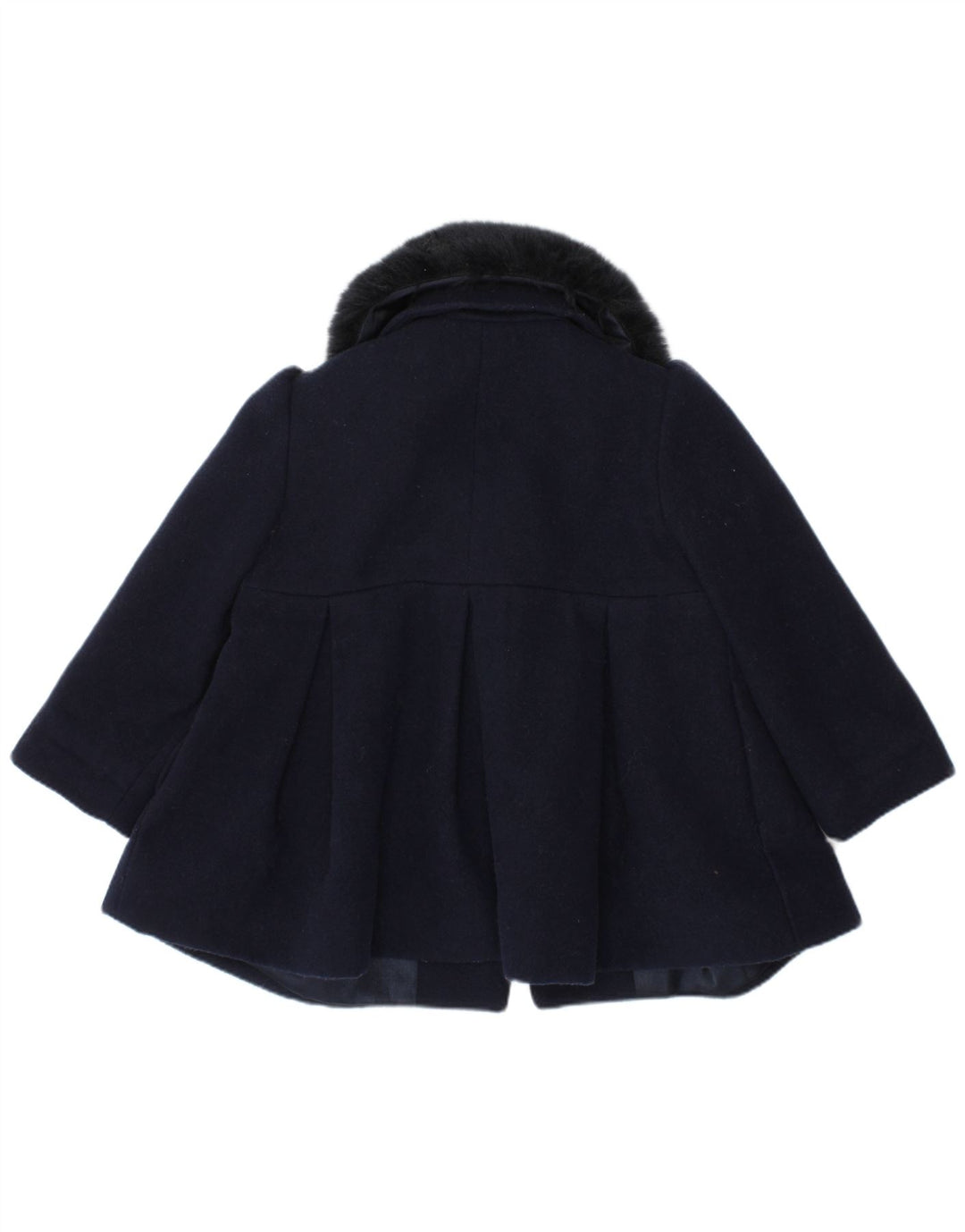 MONSOON Baby Girls Overcoat 12-18 Months Navy Blue Polyester