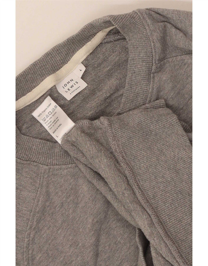 John Lewis Mens Sweatshirt Jumper Large Grey Cotton