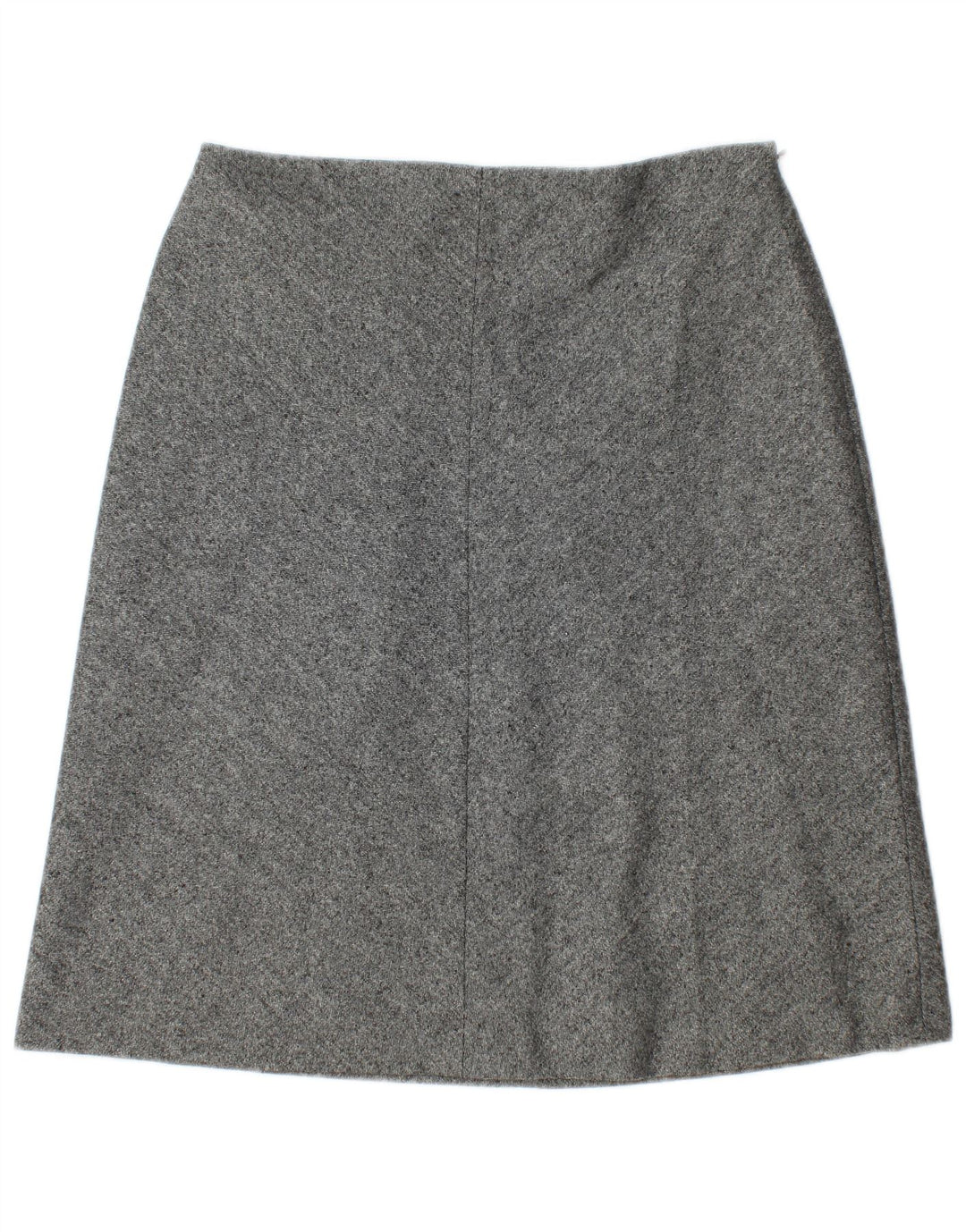 Marks & Spencer Womens A-Line Skirt UK 12 Medium W30 Grey Flecked New Wool