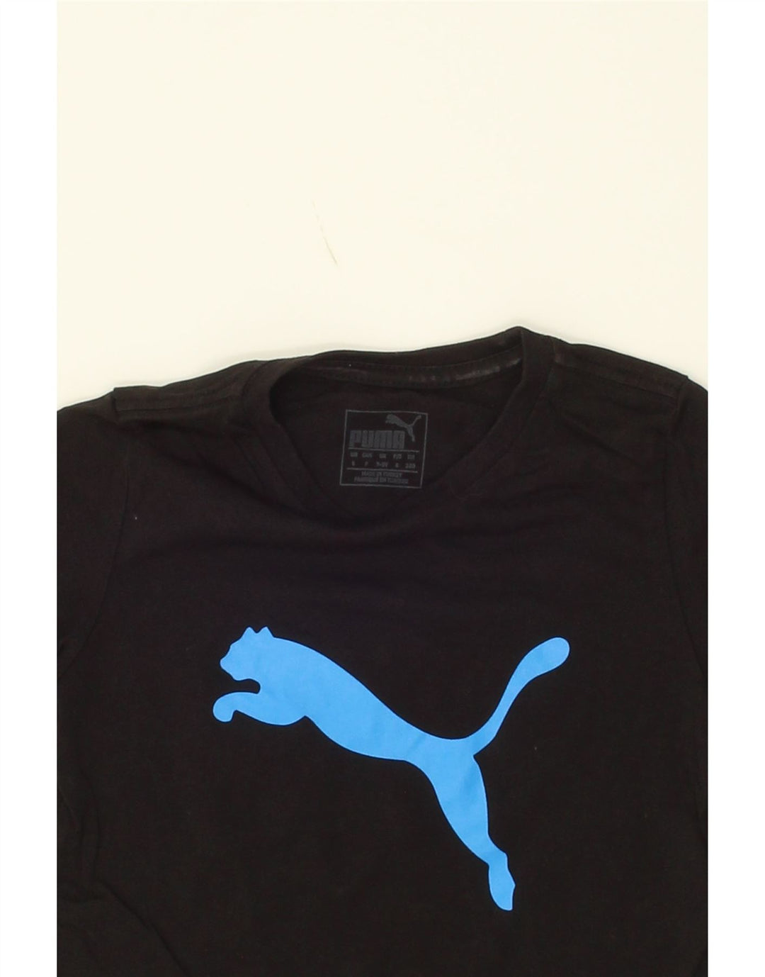 PUMA Boys Graphic T-Shirt Top 7-8 Years Black Vintage Puma and Second-Hand Puma from Messina Hembry 