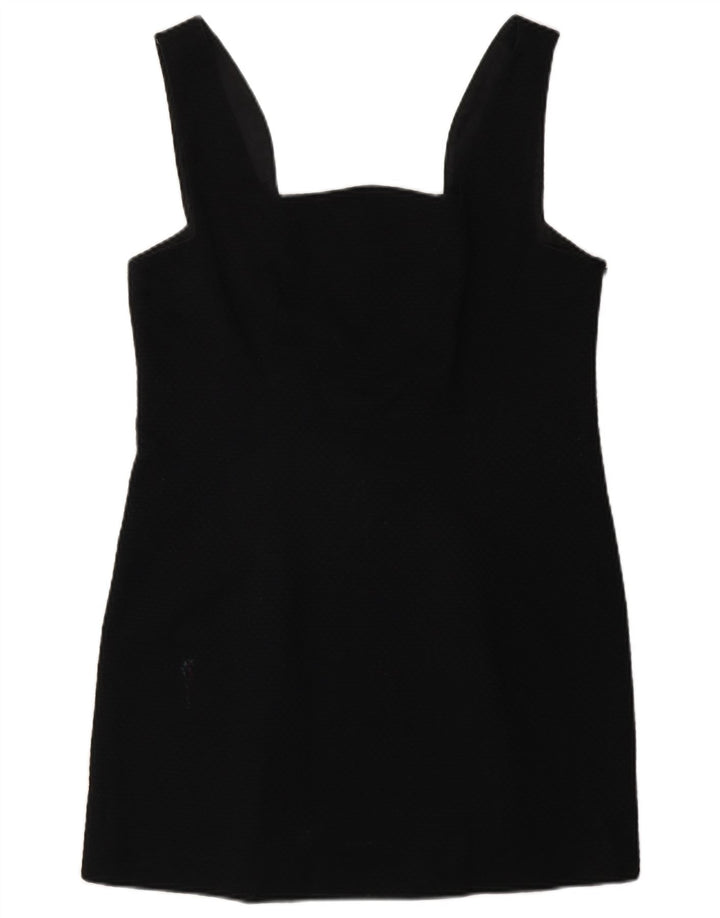 Versace Womens Sleeveless Shift Dress IT 46 Large Black Cotton