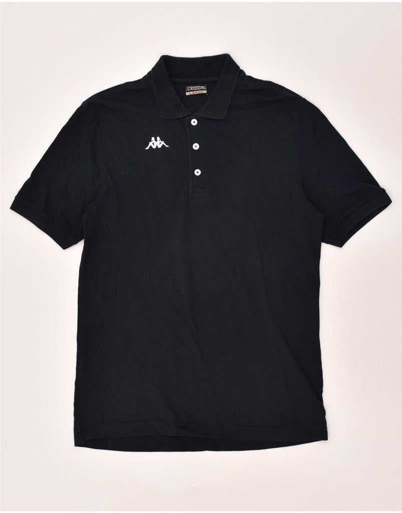 KAPPA Mens Polo Shirt Large Black Cotton | Vintage Kappa | Thrift | Second-Hand Kappa | Used Clothing | Messina Hembry 