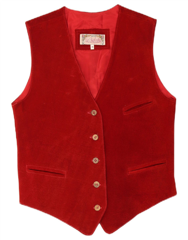 La Rochelle Womens Waistcoat IT 40 Medium Red