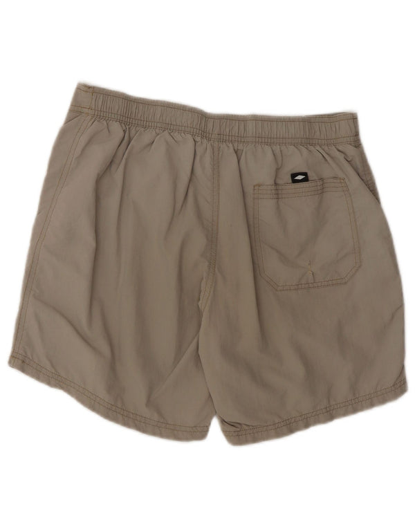 Bear Mens Swimming Shorts Medium Grey Colourblock Polyester