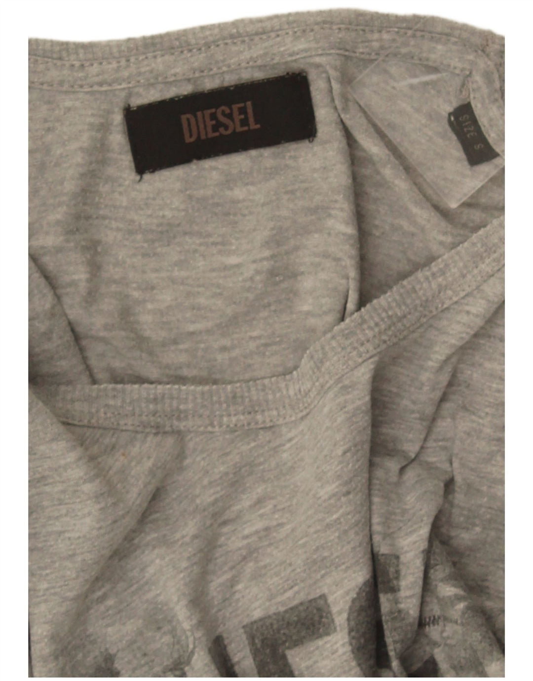 Diesel Womens Graphic T-Shirt Top UK 8 Small Grey