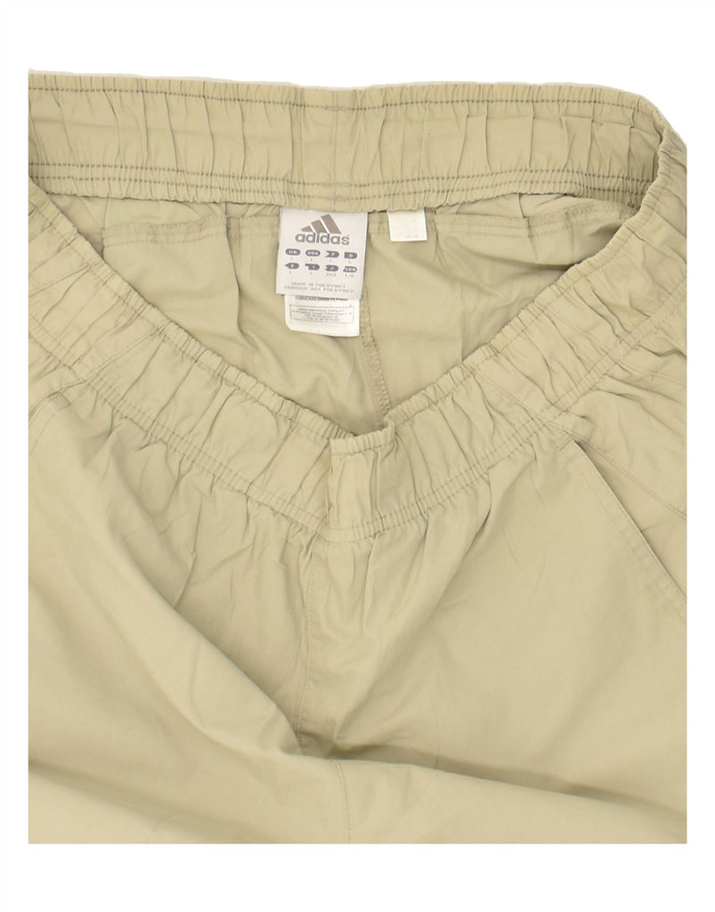 ADIDAS Mens Sport Shorts Large Beige Polyester | Vintage Adidas | Thrift | Second-Hand Adidas | Used Clothing | Messina Hembry 