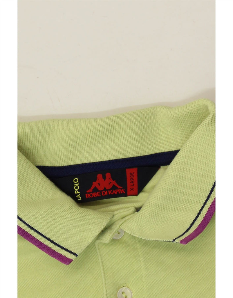 KAPPA Mens Polo Shirt XL Green Cotton Vintage Kappa and Second-Hand Kappa from Messina Hembry 