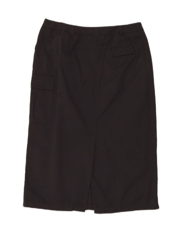 Vintage Womens Midi Cargo Skirt W34 Large Black