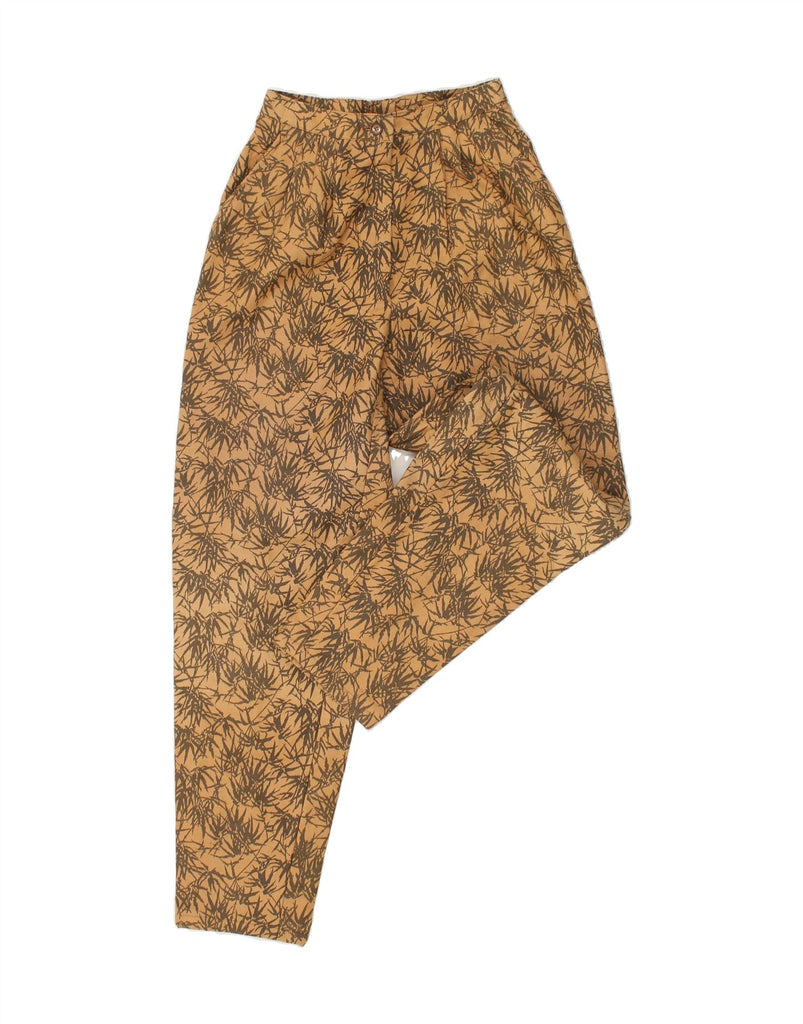 VINTAGE Womens Tapered Chino Trousers W26 L30 Brown Floral Vintage Vintage and Second-Hand Vintage from Messina Hembry 