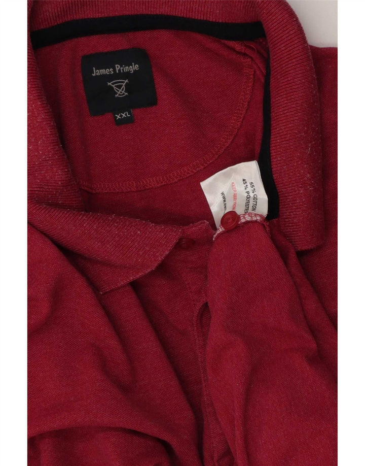 Pringle Mens Polo Shirt 2XL Pink Cotton