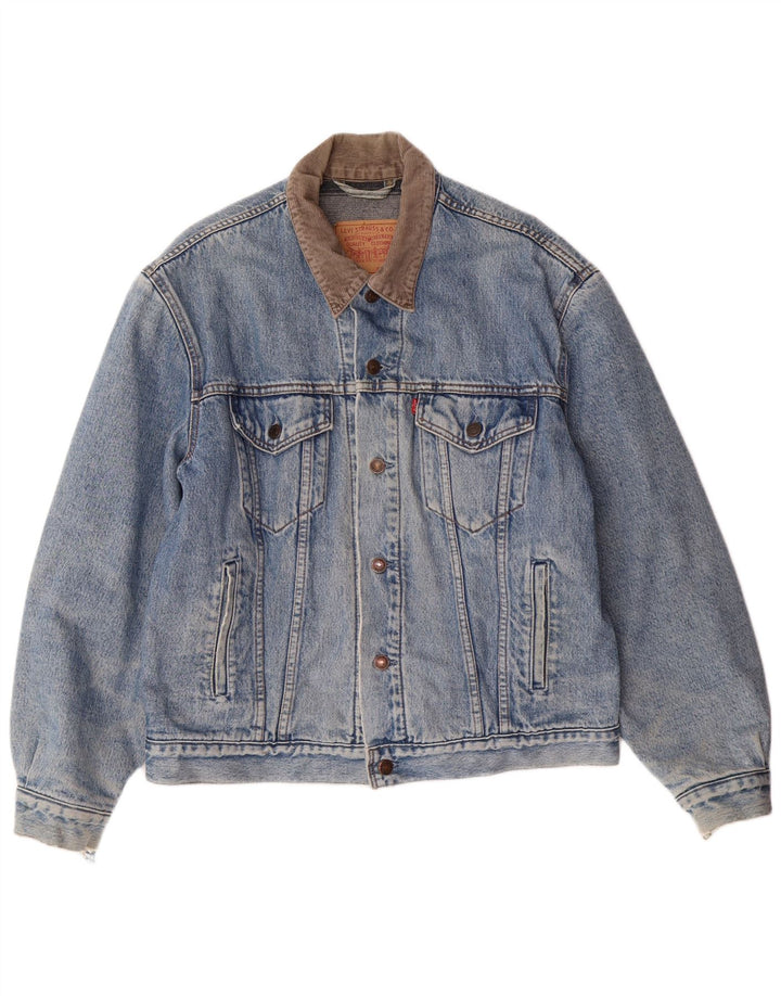 LEVI'S Mens Denim Jacket UK 40 Large Blue