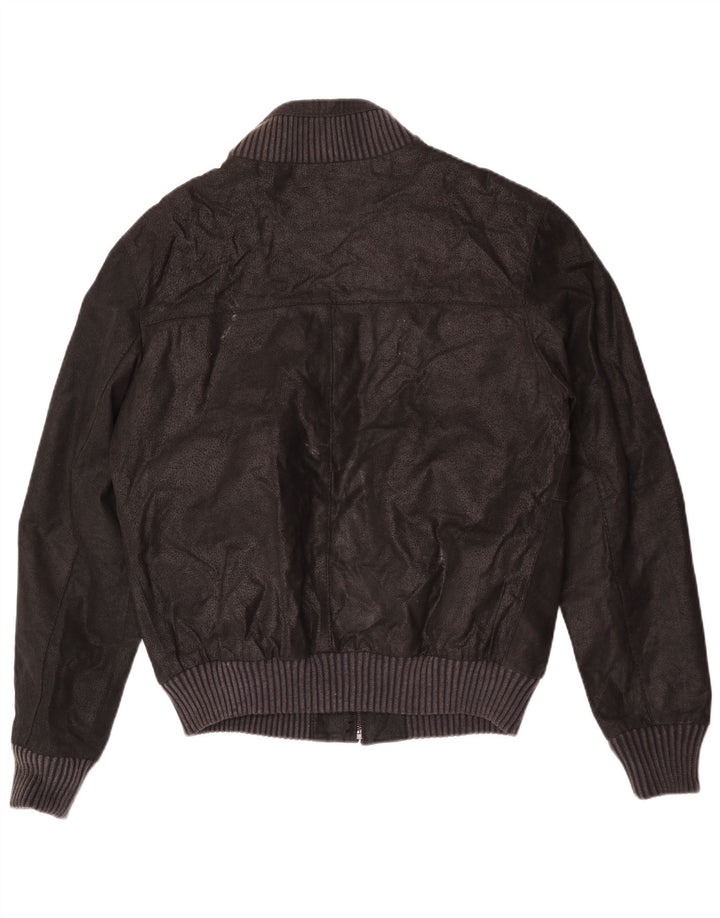 Zarro Mens Leather Jacket IT 54 2XL Black
