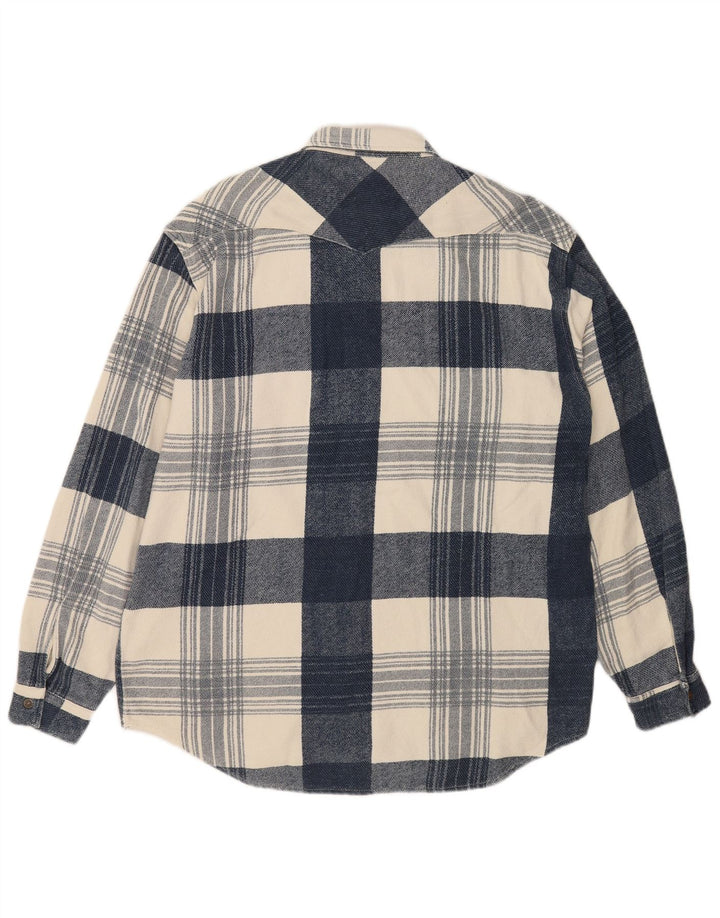 Carrera Mens Flannel Shirt XL Blue Check