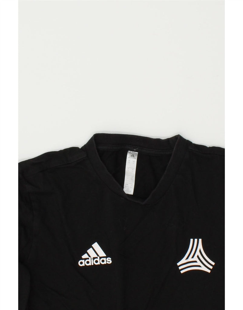 ADIDAS Mens Graphic T-Shirt Long Sleeve XS Black Cotton | Vintage Adidas | Thrift | Second-Hand Adidas | Used Clothing | Messina Hembry 