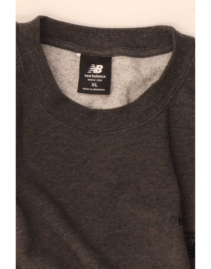 New Balance Mens Sweatshirt Jumper XL Grey Flecked