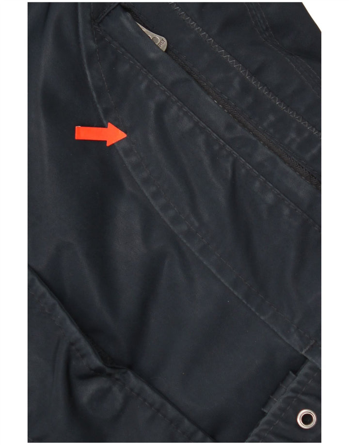 PEUTEREY Womens Padded Jacket IT 46 Large Navy Blue Polyester