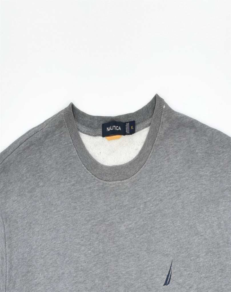 NAUTICA Mens Sweatshirt Jumper XL Grey Cotton | Vintage | Thrift | Second-Hand | Used Clothing | Messina Hembry 