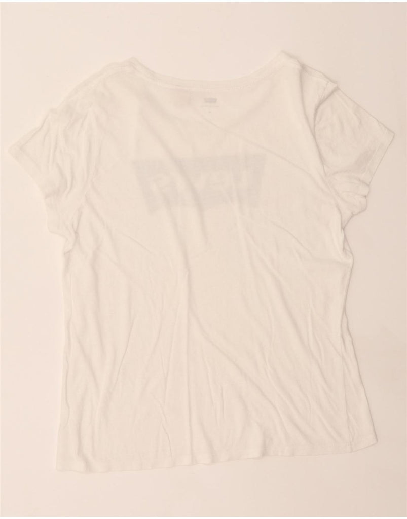 LEVI'S Womens Graphic T-Shirt Top UK 18 XL White Cotton Vintage Levi's and Second-Hand Levi's from Messina Hembry 