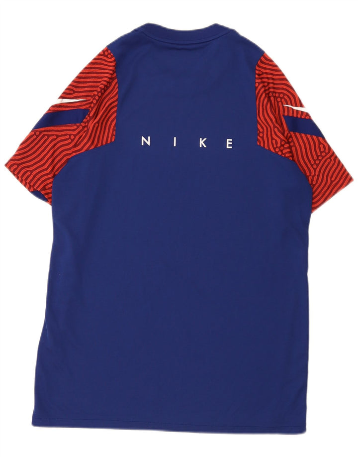 Nike Mens Dri Fit Graphic T-Shirt Top Large Blue Colourblock