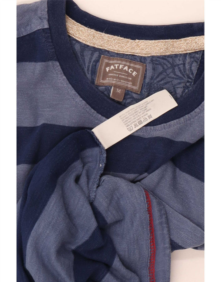 Fat Face Mens T-Shirt Top Medium Blue Striped