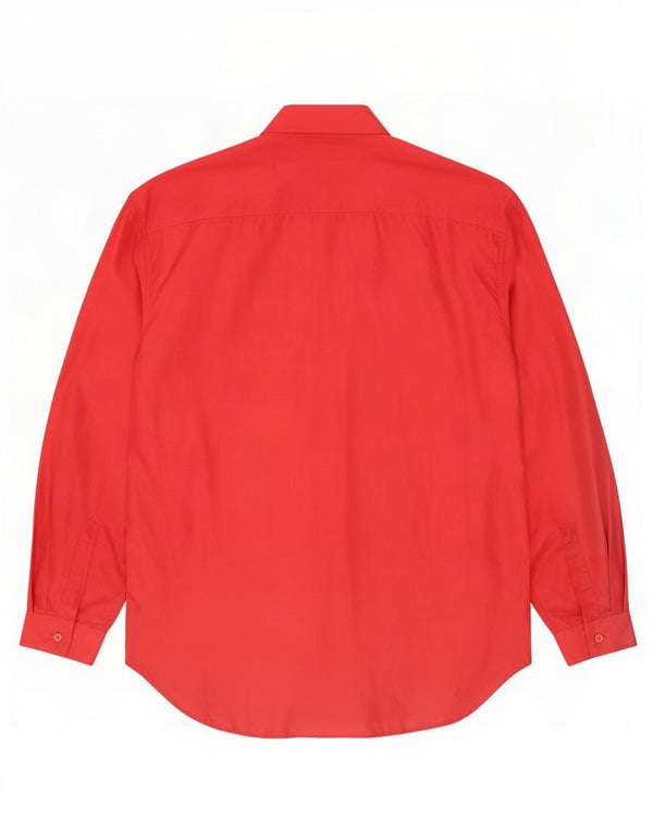 James Dillon Mens Shirt Small Red Silk