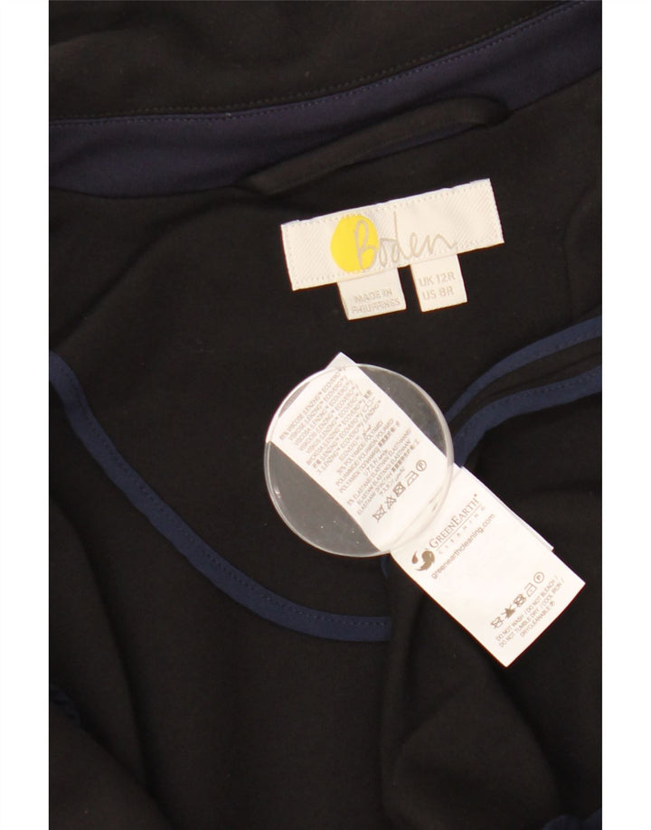 Boden Womens 1 Button Blazer Jacket UK 12 Medium Black Viscose