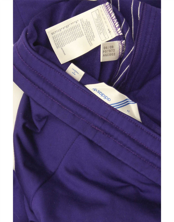 Adidas Womens Tracksuit Trousers EU 34 XS  Purple Polyester