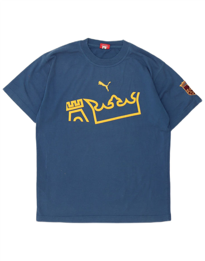 Puma Mens Graphic T-Shirt Top Medium Blue