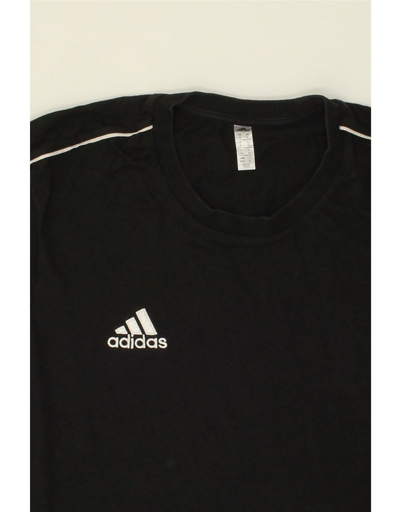 ADIDAS Mens T-Shirt Top Medium Black Cotton | Vintage Adidas | Thrift | Second-Hand Adidas | Used Clothing | Messina Hembry 