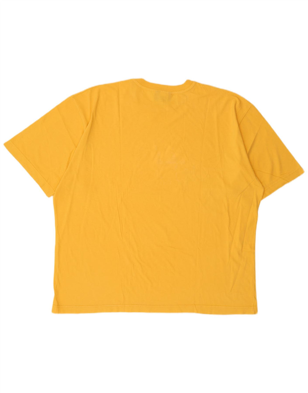 Stefanel Mens Graphic T-Shirt Top XL Yellow Cotton