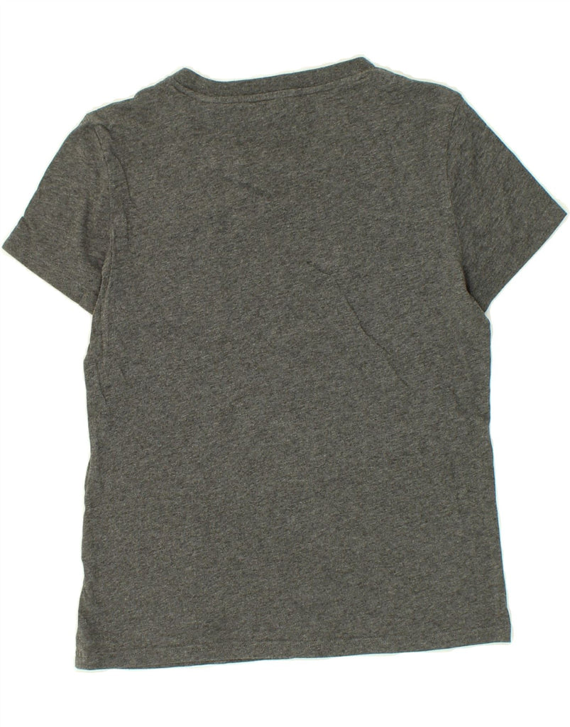 ADIDAS Womens Graphic T-Shirt Top UK 12 Medium Grey Flecked | Vintage Adidas | Thrift | Second-Hand Adidas | Used Clothing | Messina Hembry 