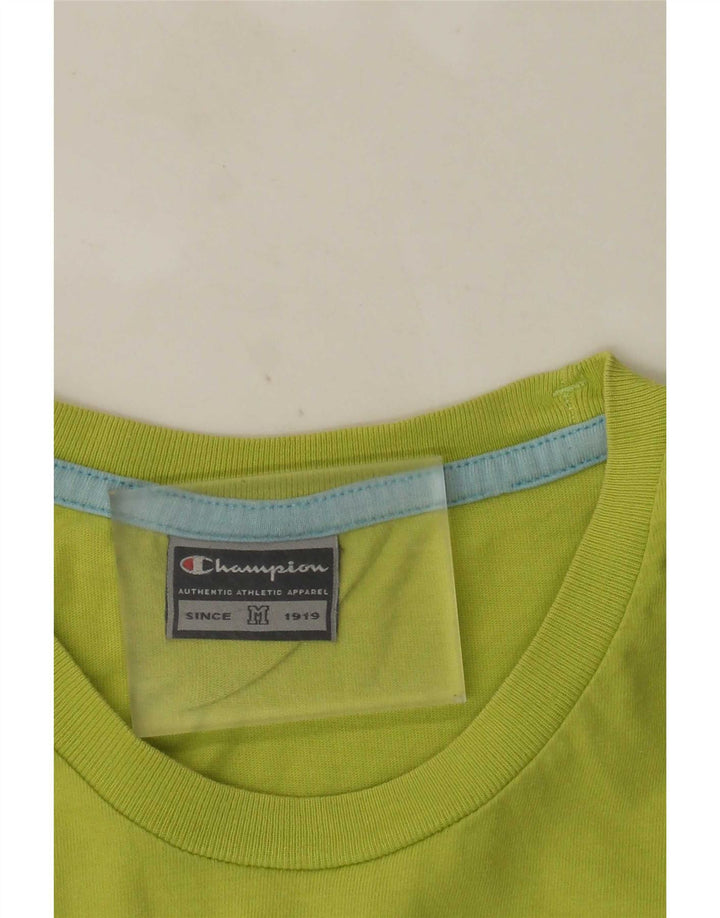 Champion Mens Graphic T-Shirt Top Medium Green
